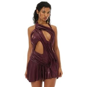 Di Petsa Midnight Mini Burgundy Dress